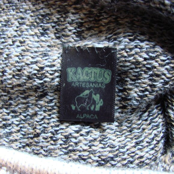 Kactus Artesanias Alpaca Hoodie Sweater Peru Aztec Fringe Soft Pullover Medium - Picture 4 of 15